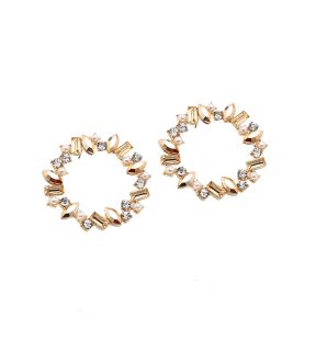 SOHI Boucles d'oreilles circulaires à tige pour femme