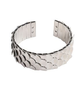 SOHI Bracelet manchette en écailles d'argent pour femme