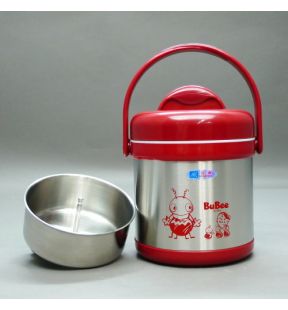 Récipient alimentaire isotherme Sun Kung | H1500 | 1,5 L avec panier de séparation, coloris variés (rouge/bleu)