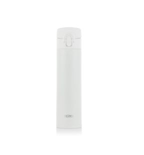 Bouteille isotherme en acier inoxydable, isolée sous vide : 400 ml, blanc mat | JNI-402-ALW