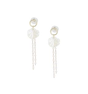 SOHI Boucles d'oreilles pendantes blanches pour femmes