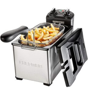 Chefman RJ07-3SS-T Friteuse 3L Taille Familiale, Minuteur intégré, Acier Inoxydable