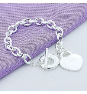 Bracelet pour femme avec breloque cœur (argent 925)