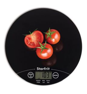 Starfrit - Balance de Cuisine Digitale, Capacité Maximum de 5kg, Plateforme en Verre, Noir