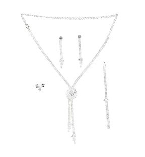 SOHI Ensemble de bijoux couleur argent pour femme