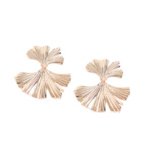 SOHI Boucles d'oreilles à tige Flora dorées pour femmes