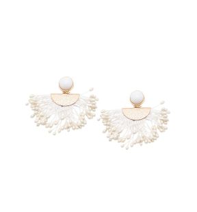 SOHI Boucles d'oreilles pendantes blanches pour femmes