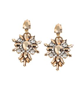 SOHI Boucles d'oreilles pendantes dorées Royal pour femme