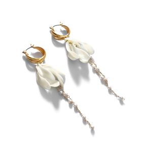 SOHI Boucles d'oreilles pendantes blanches pour femmes