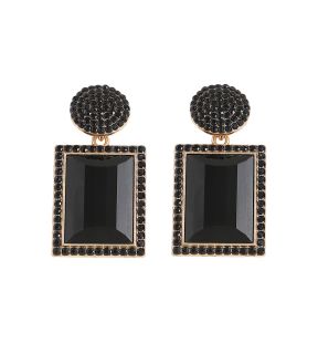 SOHI Boucles d'oreilles pendantes noires pour femmes