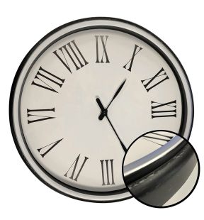 Hauz - Horloge Murale Ronde, Diamètre de 14", Précision Quartz, Blanc