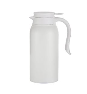 JS Gourmet - Carafe Isolé à Double Paroi, Capacité de 1200ml, Blanc