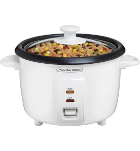 Proctor Silex - Cuiseur à Riz, Capacité de 8 Tasses de Riz Cuit, 350 Watts, Blanc