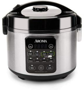 Cuiseur à riz Aroma ARC-1126SBL SmartCarb : 6 tasses, multifonction