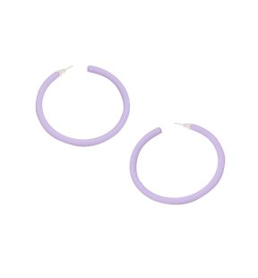 SOHIBoucles d'oreilles créoles violettes pastel femme